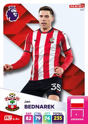 306 jan bednarek southampton panini adrenalyn xl 2024 2025.jpg