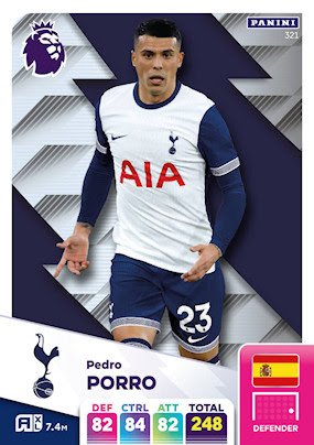 321 pedro porro tottenham hotspur panini adrenalyn xl 2024 2025.jpg