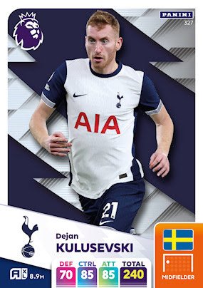 327 dejan kulusevski tottenham hotspur panini adrenalyn xl 2024 2025.jpg