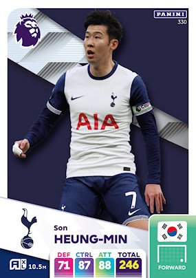 330 son heung min tottenham hotspur panini adrenalyn xl 2024 2025.jpg