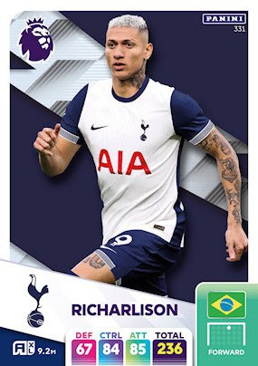 331 richarlison tottenham hotspur panini adrenalyn xl 2024 2025.jpg