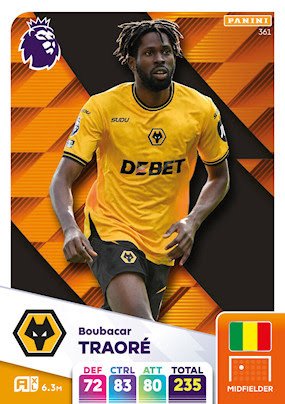 361 boubacar traore wolverhampton wanderers panini adrenalyn xl 2024 2025.jpg