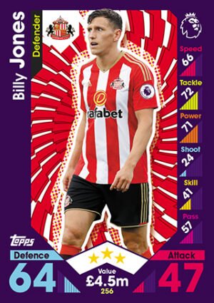256  billy jones sunderland 2016 2017