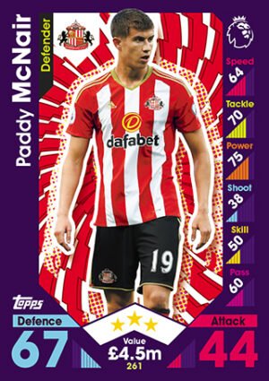 261  paddy mcnair sunderland 2016 2017