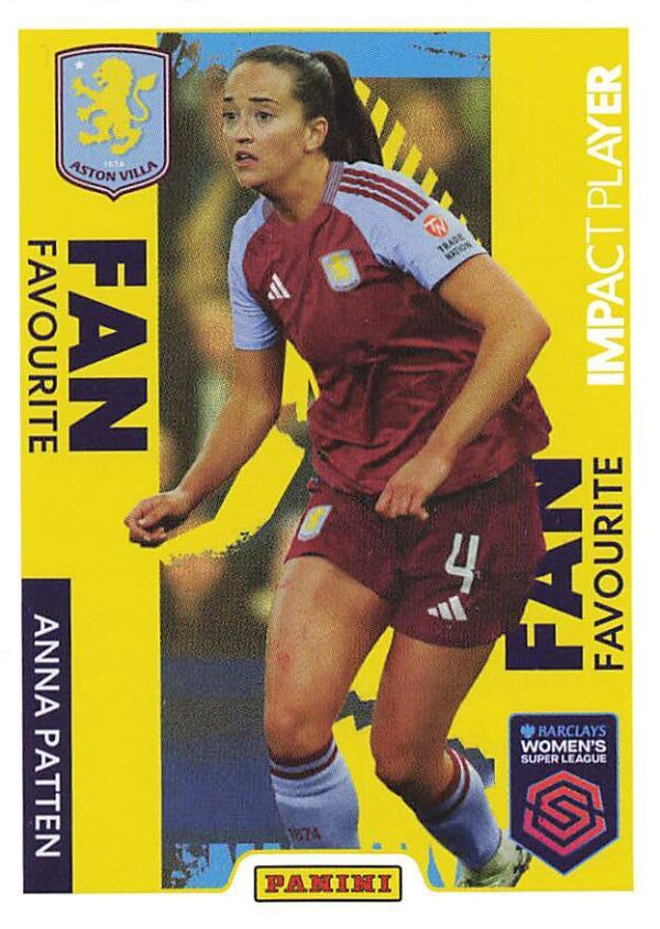 105 anna patten (aston villa)    fan favourite    foil
