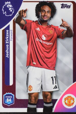 212 joshua zirkzee manchester united topps premier league 25 26 1500px