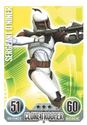 26 sergeant o niner star wars force attax series 1