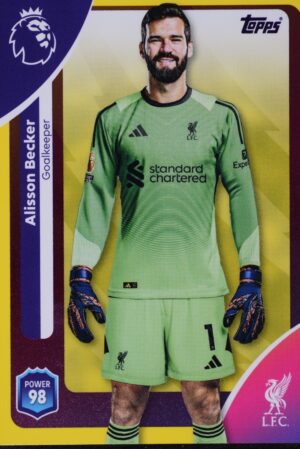 164 alisson becker parallel yellow topps premier league 25 26 1500px