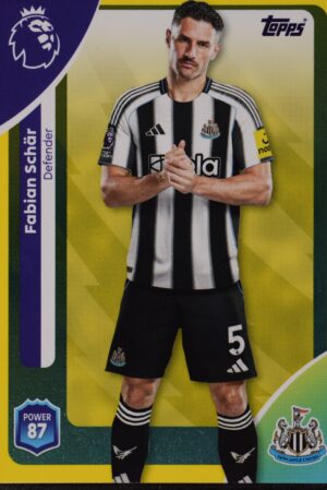 221 fabian schar parallel yellow topps premier league 25 26 1500px
