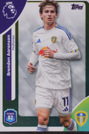 332 brenden aaronson leeds united topps premier league 25 26