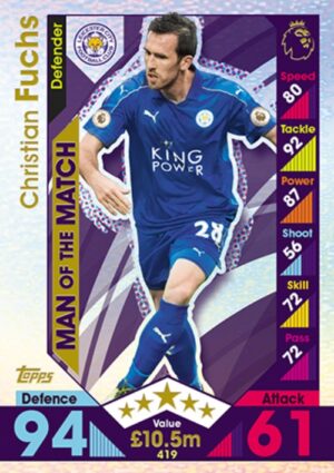 419 Christian Fuchs Leicester City 2016 2017 500px