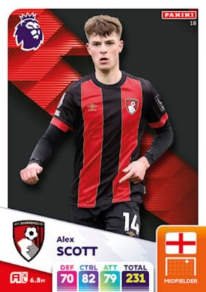 018 Alex Scott AFC Bournemouth Panini Adrenalyn XL 2024 2025 500px