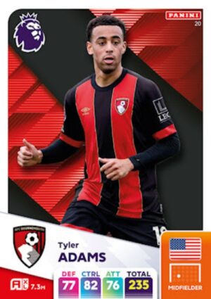 020 Tyler Adams AFC Bournemouth Panini Adrenalyn XL 2024 2025 500px