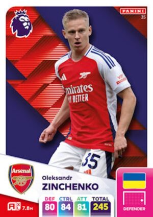 035 Oleksandr Zinchenko Arsenal Panini Adrenalyn XL 2024 2025 500px