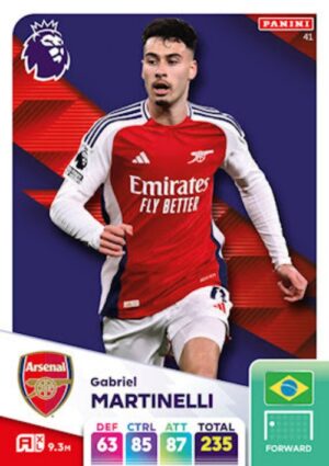 041 Gabriel Martinelli Arsenal Panini Adrenalyn XL 2024 2025 500px