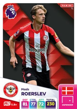 071 Mads Roerslev Brentford Panini Adrenalyn XL 2024 2025 500px