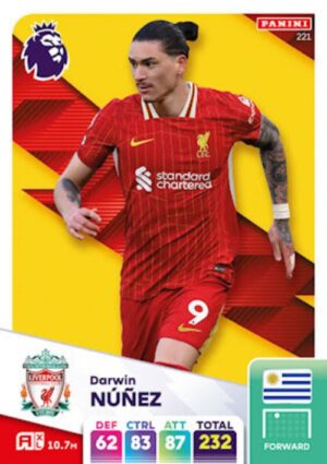 221 Darwin Nunez Liverpool Panini Adrenalyn XL 2024 2025 500px