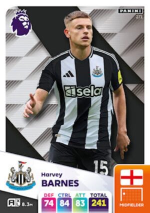 271   Harvey Barnes Newcastle United Panini Adrenalyn XL 2024 2025 500px
