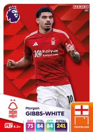 289   Morgan Gibbs White Nottingham Forest Panini Adrenalyn XL 2024 2025 500px