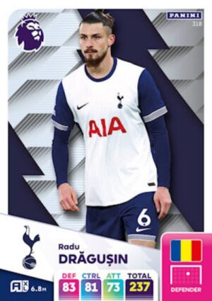 318 Radu Dragusin Tottenham Hotspur Panini Adrenalyn XL 2024 2025 500px
