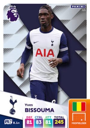 325 Yves Bissouma Tottenham Hotspur Panini Adrenalyn XL 2024 2025 500px
