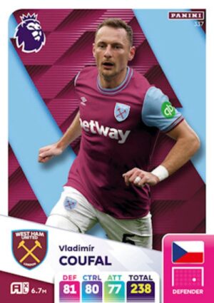 337 Vladimir Coufal West Ham United Panini Adrenalyn XL 2024 2025 500px